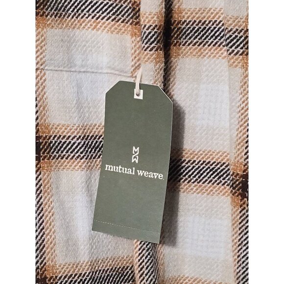 mutual weave Mens Big and Tall Midweight Shirt Jacket Beige Shadow 3XLT NWT - Picture 3 of 7